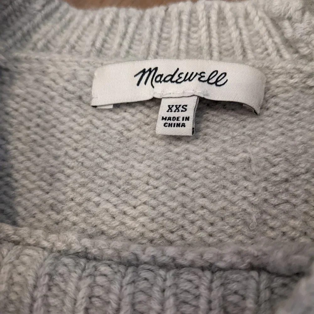 Madewell Cowgirl Sweater Madewell El Rancho Sweater Cowgirl Gray XXS - Picture 4 of 8